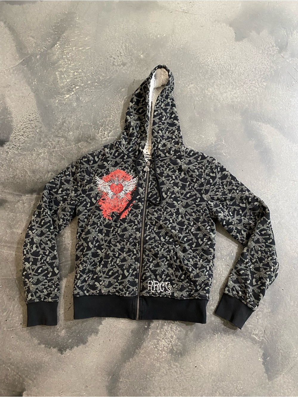 Rock & Roll Cowgirl Zip Hoodie Y2K Sz M Women’
Jul A-2)